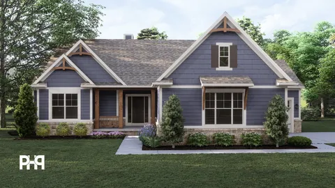 The Maple Ridge house plan, exterior view 1